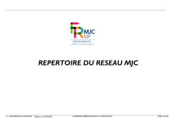 REPERTOIRE DU RESEAU MJC