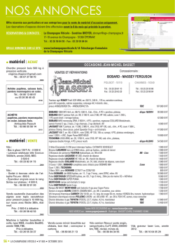 Nos Petites Annonces - La Champagne Viticole