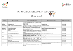 Activit&eacute;s sportives enfants Mtb