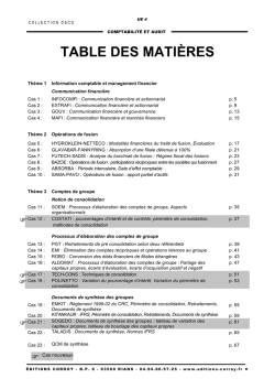 DSCG 4 - Table des matières