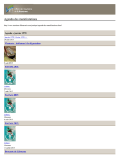 Agenda des manifestations - Office de Tourisme de Libourne
