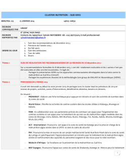 CR Cluster Nutrition Janvier SK