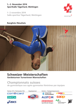 SM Ger&auml;teturnen Turnerinnen Mannschaften, Wettingen