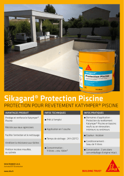 Fiche marketing : Sikagard Protection Piscine