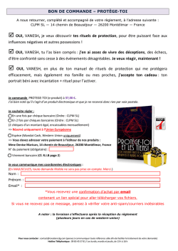 OUI, VANESH, je veux d&eacute;couvrir tes rituels de protection, pour &ecirc;tre