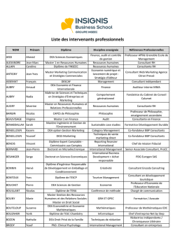 intervenants professionnels