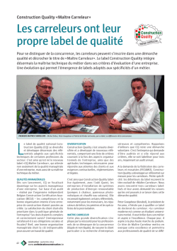 Les carreleurs ont leur propre label de qualit&eacute;