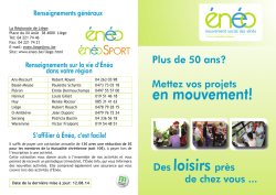 Des loisirs près de chez vous - Énéo, mouvement social des aînés