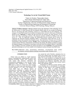 Technology Use in the Virtual R&D Teams