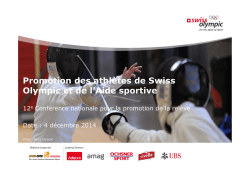 Pr&eacute;sentation - Swiss Olympic