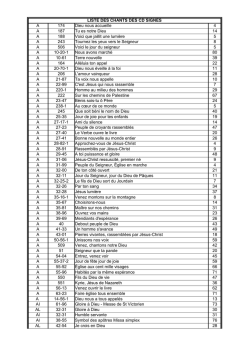 LISTE DES CHANTS DES CD SIGNES A 174 Dieu nous accueille 4