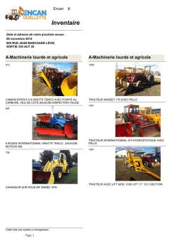 Inventaire - Encan Ouellette