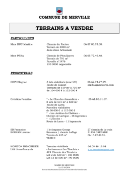 TERRAINS A VENDRE - mairie de Merville