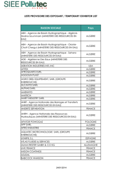 Ne pas utiliser_SIEE Pollutec ALGERIE 2014_Liste