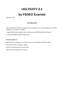 UGLYDATV 0.1 by F5OEO Evariste