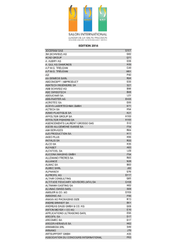 Télécharger la liste des exposants en PDF