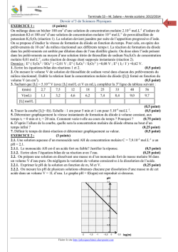 Devoir n°3 - TS3-TS