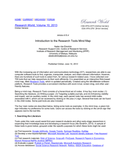 Introduction to the Research Tools Mind Map