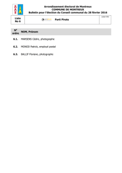 Parti Pirate - Commune de Montreux