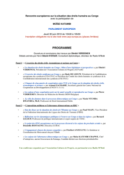 Mo&iuml;se Katumbi Chapwe - Association Cultures & Progr&egrave;s