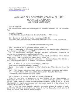 Annuaire des entreprises coloniales 1922-Nouvelle