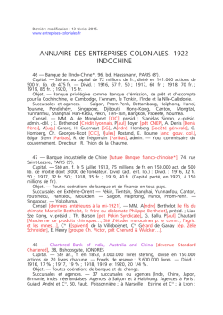 Annuaire des entreprises coloniales 1922