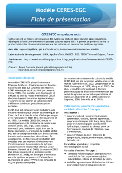 T&eacute;l&eacute;chargez la fiche synth&eacute;tique du mod&egrave;le CERES-EGC