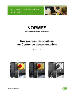 S&eacute;curit&eacute; des machines - CSST