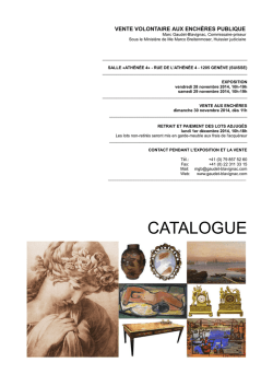 CATALOGUE - Blavignac