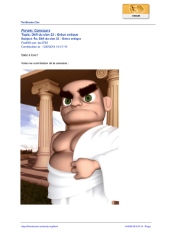 Forum: Concours - The Blender Clan