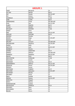 GROUPE 1