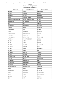 la liste électorale des agents de catégorie B