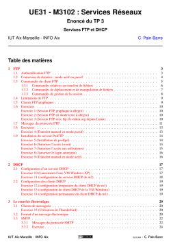 Enonc&eacute; TP 3 - DEPARTEMENT INFORMATIQUE IUT Aix