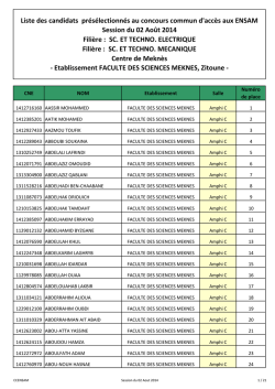 Liste 4 - ENSAM