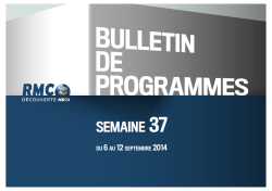 RMC DECOUVERTE - BULLETIN DE PROGRAMMES S37