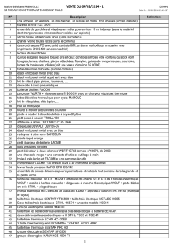 Liste de vente - Interencheres