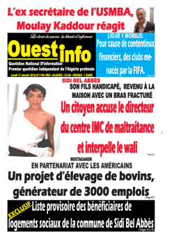 Lundi 11 Janvier 2016 - Ouest-Info