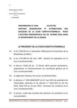 Lire - La Cour Constitutionnelle du Bénin