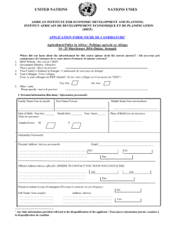 Formulaire de candidature... - Economic Commission for Africa