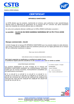 Marque commerciale : ALLIA La soci&eacute;t&eacute; : ALLIA ZA DU BOIS