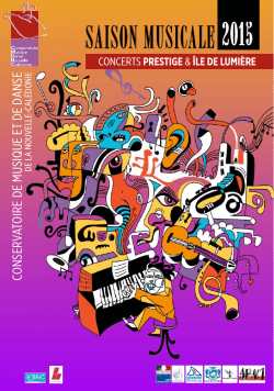 2015 SAISON MUSICALE - Conservatoire de musique et de danse