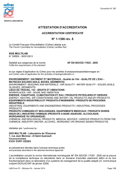ATTESTATION D`ACCREDITATION N&deg; 1-1386 r&eacute;v. 8