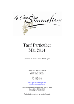 Tarif particuliers pour la Belgique