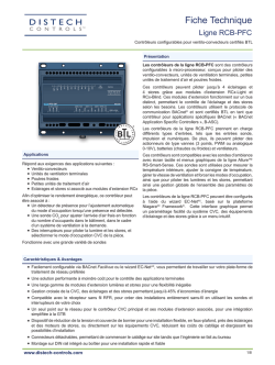 Fiche Technique - Distech Controls