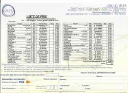 LISTE DE PRIX LONGÉVIE SA