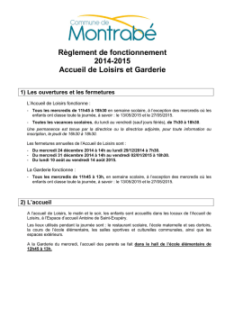 Règlement 2014-2015 - Mairie de Montrabé