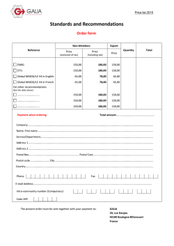 Standards et Recommandations