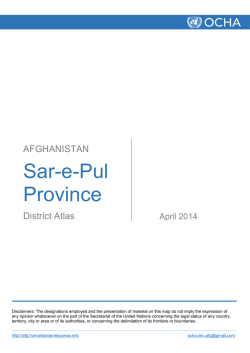 Sar-e-Pul Province: Gosfandi District