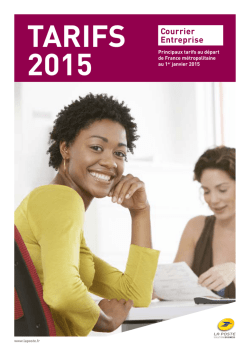 la poste tarifs 2015