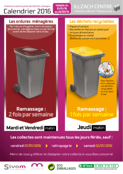 T&eacute;l&eacute;charger le calendrier de collecte 2016 Illzach Centre